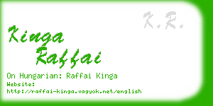 kinga raffai business card